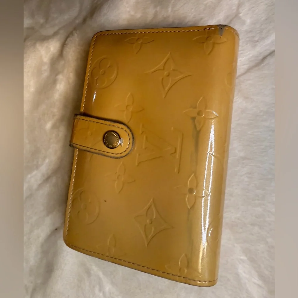 Louis Vuitton Yellow Monogram Vernis Wallet - Picture 1 of 16